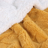 Nuuk Jacquard Lattice Fleece Plush Fluffy Sherpa Reversible Blanket