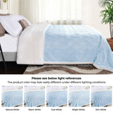 Nuuk Jacquard Lattice Fleece Plush Fluffy Sherpa Reversible Blanket