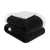 Nuuk Jacquard Lattice Fleece Plush Fluffy Sherpa Reversible Blanket