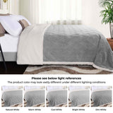 Nuuk Jacquard Lattice Fleece Plush Fluffy Sherpa Reversible Blanket