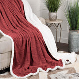 Nuuk Jacquard Lattice Fleece Plush Fluffy Sherpa Reversible Blanket