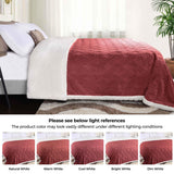 Nuuk Jacquard Lattice Fleece Plush Fluffy Sherpa Reversible Blanket