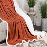 Nuuk Jacquard Lattice Fleece Plush Fluffy Sherpa Reversible Blanket