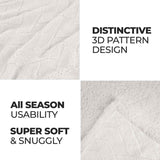 Nuuk Jacquard Lattice Fleece Plush Fluffy Sherpa Reversible Blanket