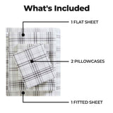 Plaid Flannel Cotton Classic Modern Farmhouse Deep Pocket Sheet Set
