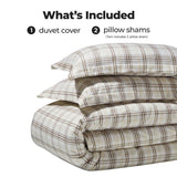 Plaid Flannel Cotton Classic Modern Farmhouse Duvet Cover Set