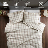 Plaid Flannel Cotton Classic Modern Farmhouse Duvet Cover Set