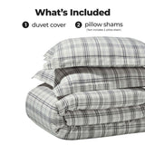 Plaid Flannel Cotton Classic Modern Farmhouse Duvet Cover Set
