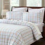 Plaid Flannel Cotton Classic Modern Farmhouse Duvet Cover Set