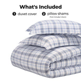 Plaid Flannel Cotton Classic Modern Farmhouse Duvet Cover Set