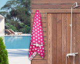 Polka Dot Cotton Oversized 4 Piece Beach Towel Set