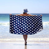 Polka Dot Cotton Oversized 4 Piece Beach Towel Set