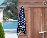 Polka Dot Cotton Oversized 4 Piece Beach Towel Set