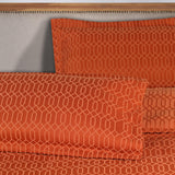 Remi Cotton Blend Jacquard Geometric Fringe Bedspread Set