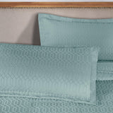 Remi Cotton Blend Jacquard Geometric Fringe Bedspread Set