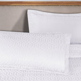 Remi Cotton Blend Jacquard Geometric Fringe Bedspread Set