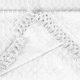 Remi Cotton Blend Jacquard Geometric Fringe Bedspread Set