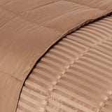 Reversible Down Alternative All-Season Solid Striped Blanket