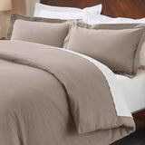 Rome Flannel Cotton Fuzzy Warm Solid Duvet Cover Set