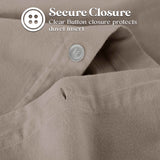 Rome Flannel Cotton Fuzzy Warm Solid Duvet Cover Set