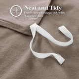 Rome Flannel Cotton Fuzzy Warm Solid Duvet Cover Set