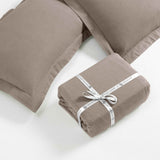 Rome Flannel Cotton Fuzzy Warm Solid Duvet Cover Set