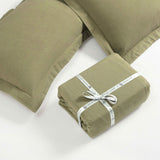 Rome Flannel Cotton Fuzzy Warm Solid Duvet Cover Set