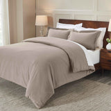 Rome Flannel Cotton Fuzzy Warm Solid Duvet Cover Set