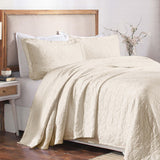 Serenity Cotton Matelasse Celtic Circle Airy Bedspread Set
