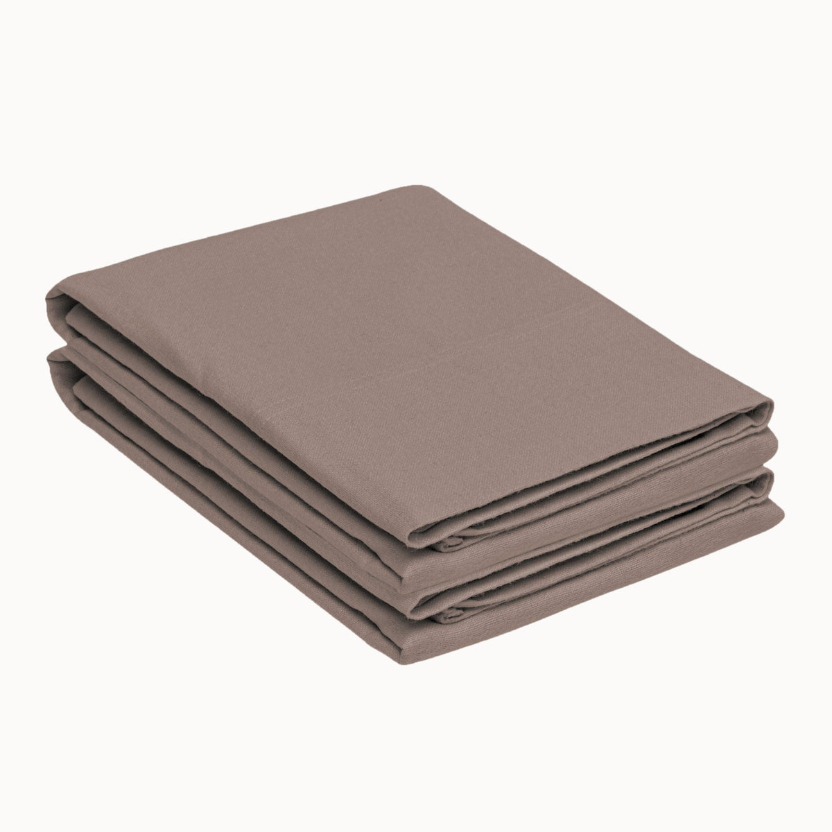 Solid Flannel Cotton Soft Fuzzy Pillowcases, Set of 2