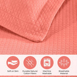 Solitaire Jacquard Matelassé Cotton Diamond Solitaire Bedspread Set