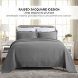 Solitaire Jacquard Matelassé Cotton Diamond Solitaire Bedspread Set
