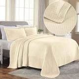 Solitaire Jacquard Matelassé Cotton Diamond Solitaire Bedspread Set