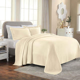 Solitaire Jacquard Matelassé Cotton Diamond Solitaire Bedspread Set