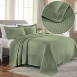 Solitaire Jacquard Matelassé Cotton Diamond Solitaire Bedspread Set