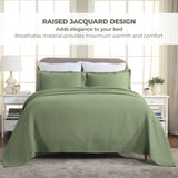 Solitaire Jacquard Matelassé Cotton Diamond Solitaire Bedspread Set