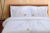 Spring Cotton 3 Piece Embroidered Floral Duvet Cover Set