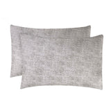 Superior Melange Flannel Cotton Two-Toned Fuzzy Pillowcases, Set of 2