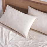 Superior Melange Flannel Cotton Two-Toned Fuzzy Pillowcases, Set of 2