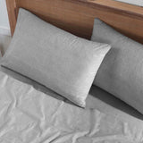 Superior Melange Flannel Cotton Two-Toned Fuzzy Pillowcases, Set of 2