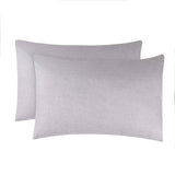 Superior Melange Flannel Cotton Two-Toned Fuzzy Pillowcases, Set of 2