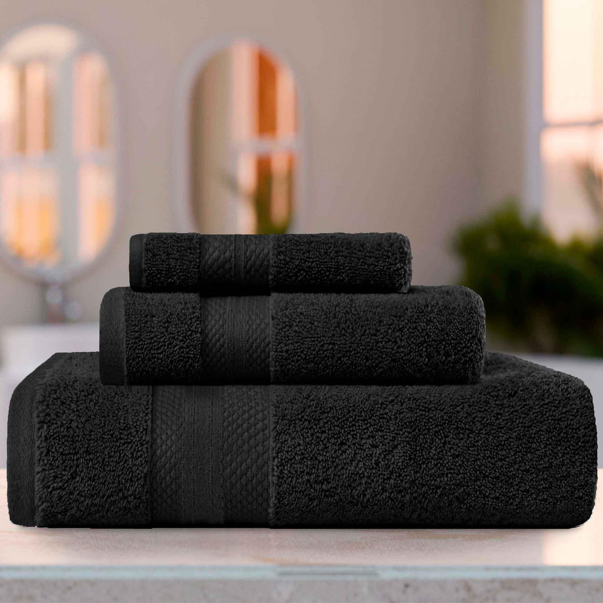 Superior Premium Turkish Cotton Assorted 3-Piece Towel Set