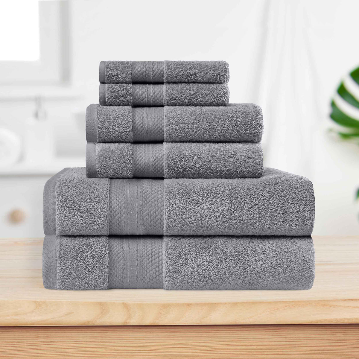 Superior Premium Turkish Cotton Assorted 6-Piece Towel Set