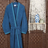 Turkish Cotton Terry Kimono Embroidered Super-Soft Unisex Bathrobe