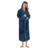 Turkish Cotton Terry Kimono Embroidered Super-Soft Unisex Bathrobe