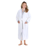 Turkish Cotton Terry Kimono Embroidered Super-Soft Unisex Bathrobe