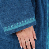 Turkish Cotton Terry Kimono Embroidered Super-Soft Unisex Bathrobe