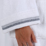 Turkish Cotton Terry Kimono Embroidered Super-Soft Unisex Bathrobe