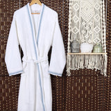 Turkish Cotton Terry Kimono Embroidered Super-Soft Unisex Bathrobe