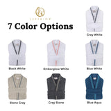 Turkish Cotton Terry Kimono Embroidered Super-Soft Unisex Bathrobe